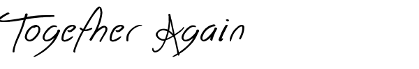 Together Again font preview